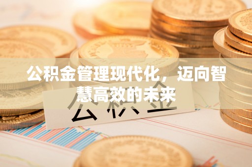 八公山公积金管理现代化，迈向智慧高效的未来