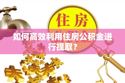 八公山如何高效利用住房公积金进行提取？